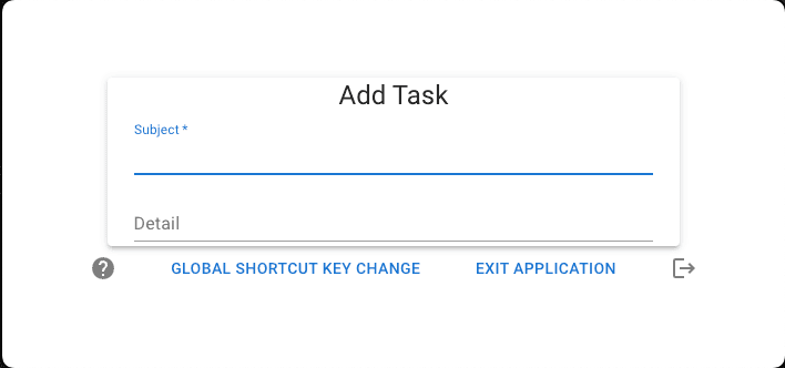 Task Addition Window